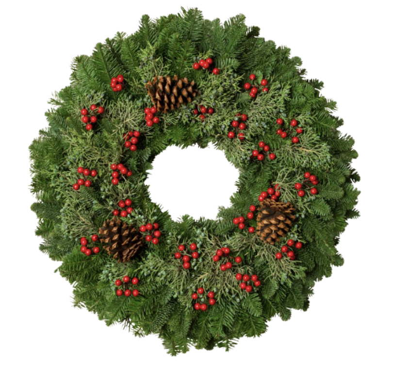 BERRY CHRISTMAS WREATH - 24"