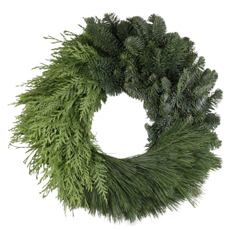 MODERN BLOCKED WREATH - 24"