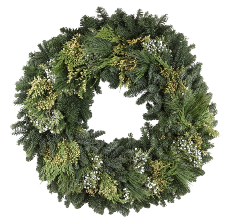 FESTIVE FRESH WREATH - 24"