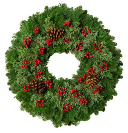 BERRY CHRISTMAS WREATH - 24"