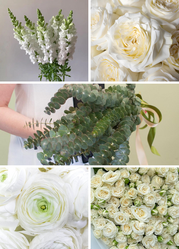 white wedding bouquet