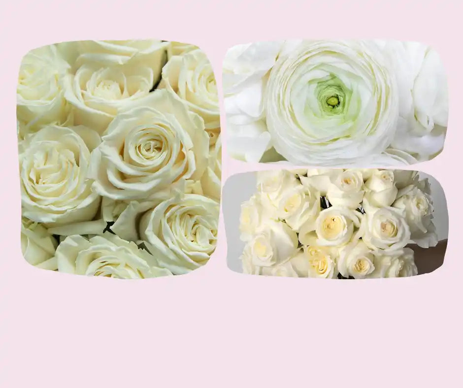 Arrangement of white flowers.