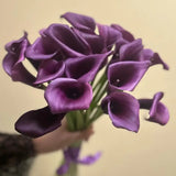 Load image into Gallery viewer, Calla Lily Mini Purple -DIY Wedding &amp; Event Flower - Purple / 30-40CM / 10 - Flowers