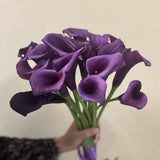 Load image into Gallery viewer, Calla Lily Mini Purple -DIY Wedding &amp; Event Flower - Purple / 30-40CM / 10 - Flowers
