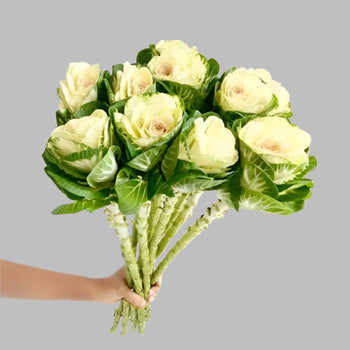 White Kale bouquet -bloombybunches.ca