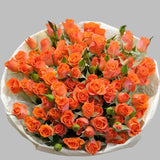 Load image into Gallery viewer, SPRAY ROSE ORANGE - Orange / 40 to 50CM / 10 - Fresh Cut Flowers